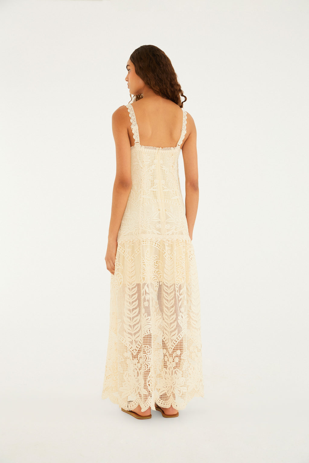 Rio Landscape Guipure Cropped Dress