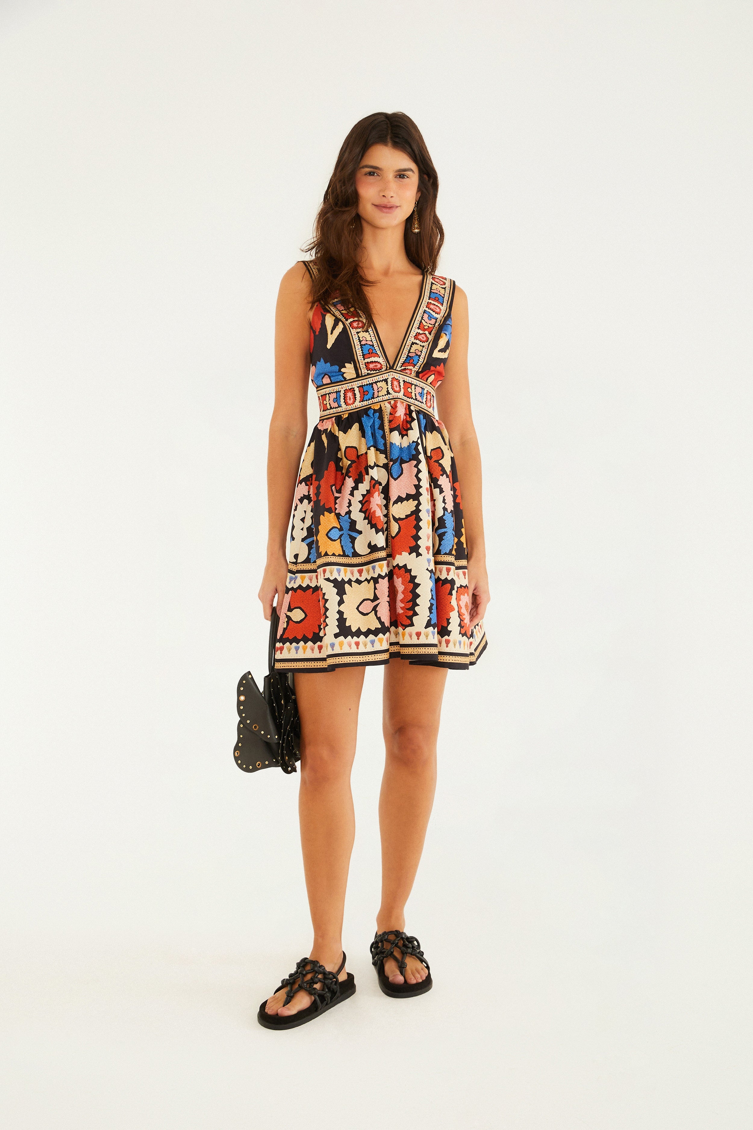 Antuerpia Scarf Print Short Dress