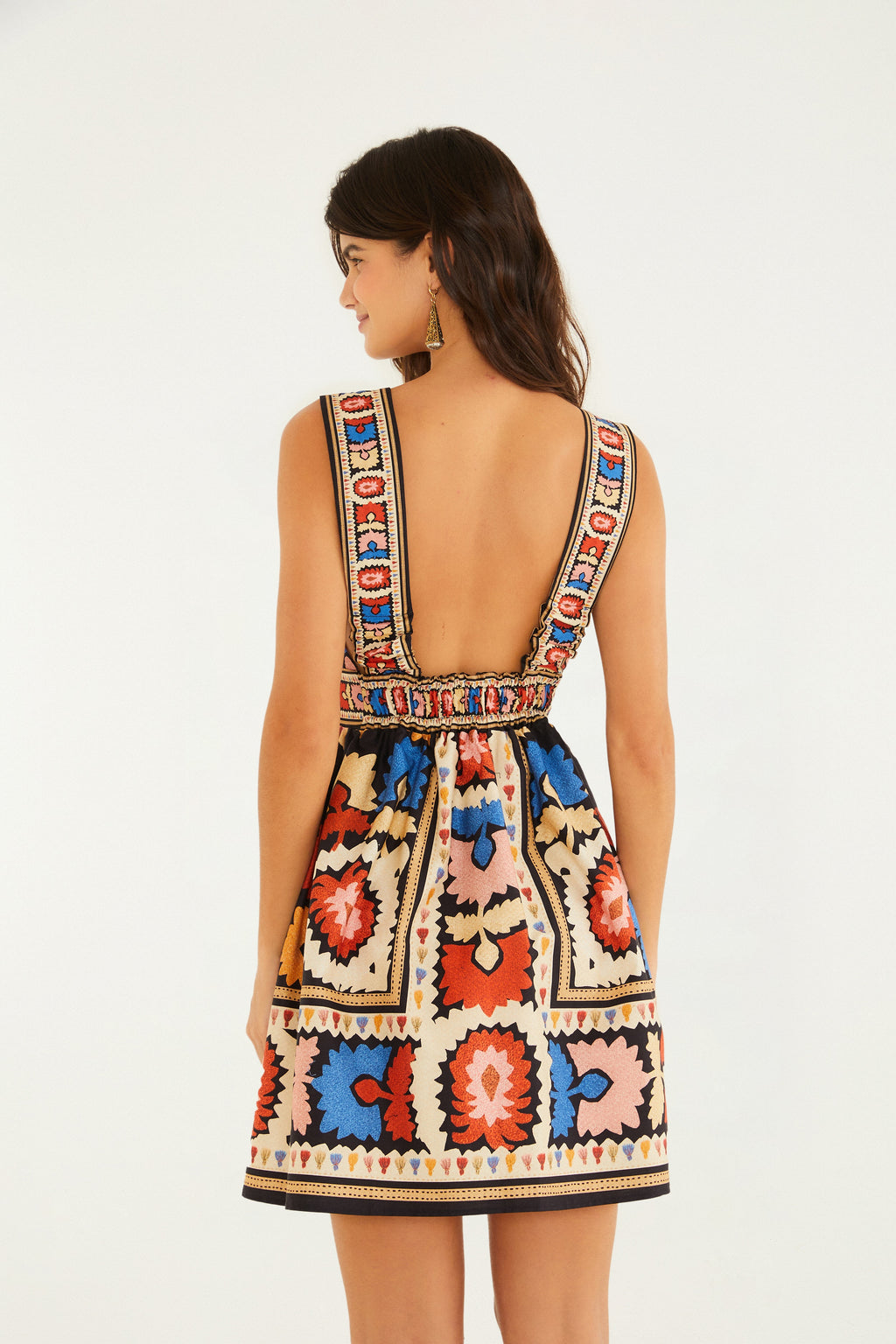 Antuerpia Scarf Print Short Dress