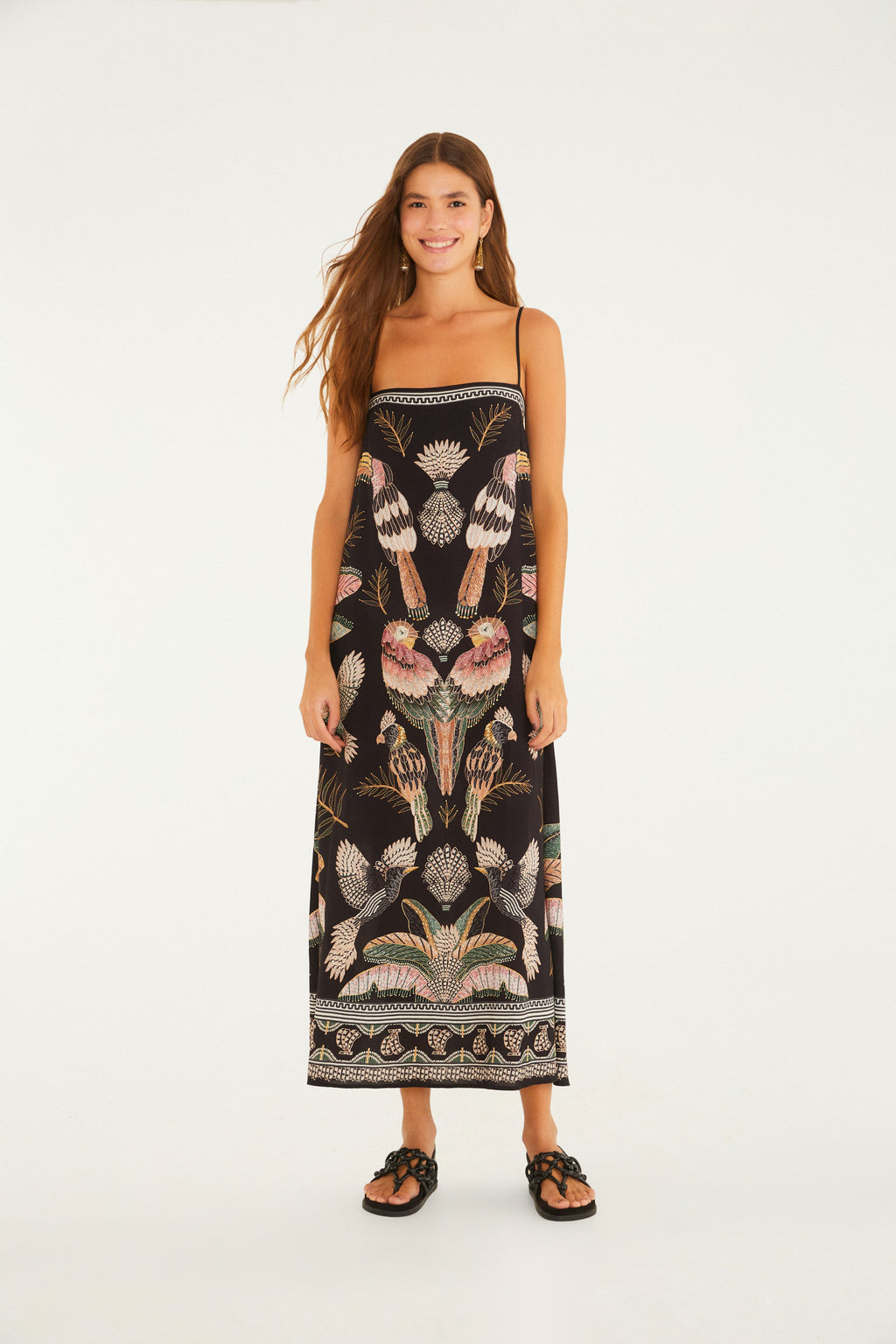 Bird Haven Print Maxi Dress