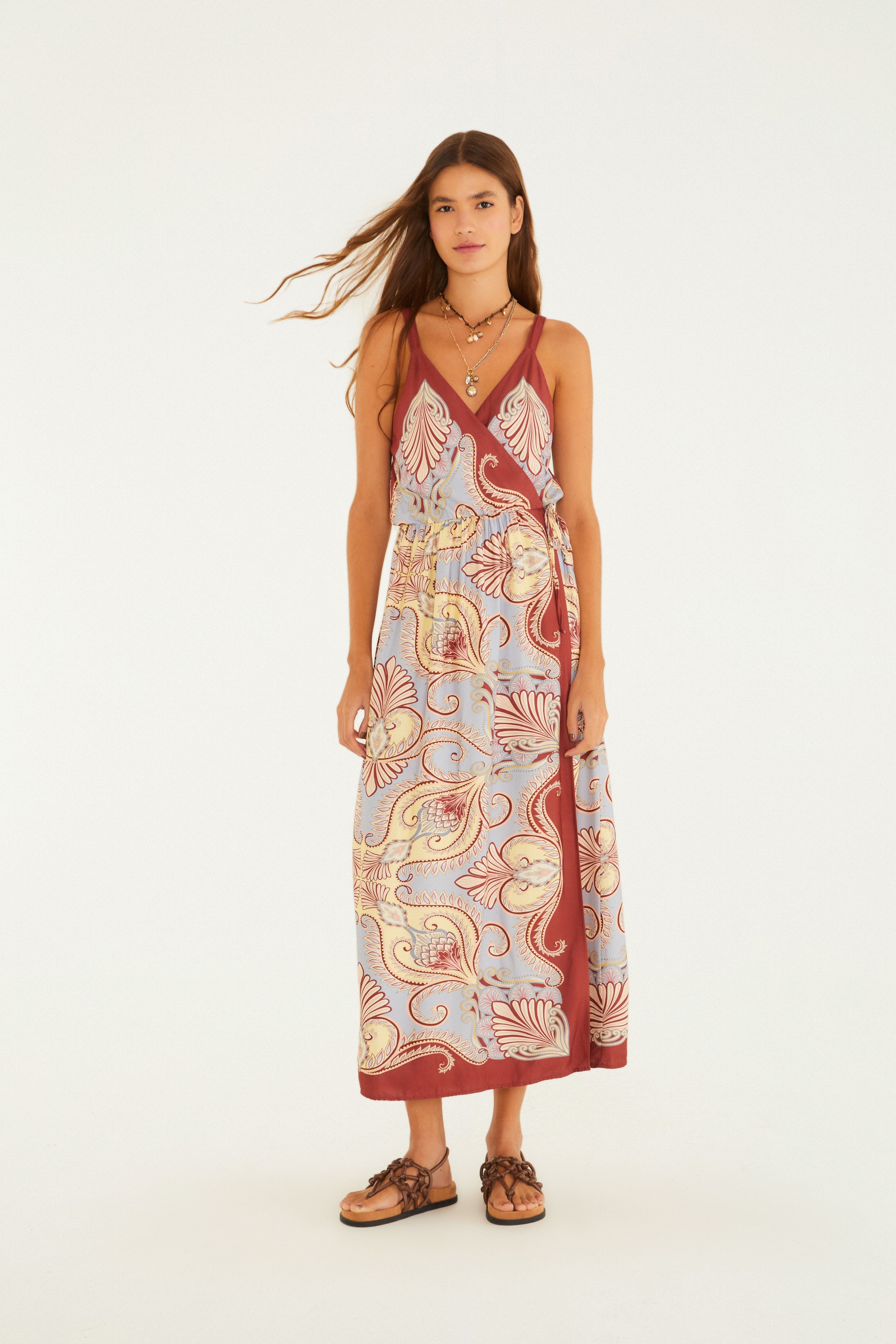 Arabesque Scarf Print Dress