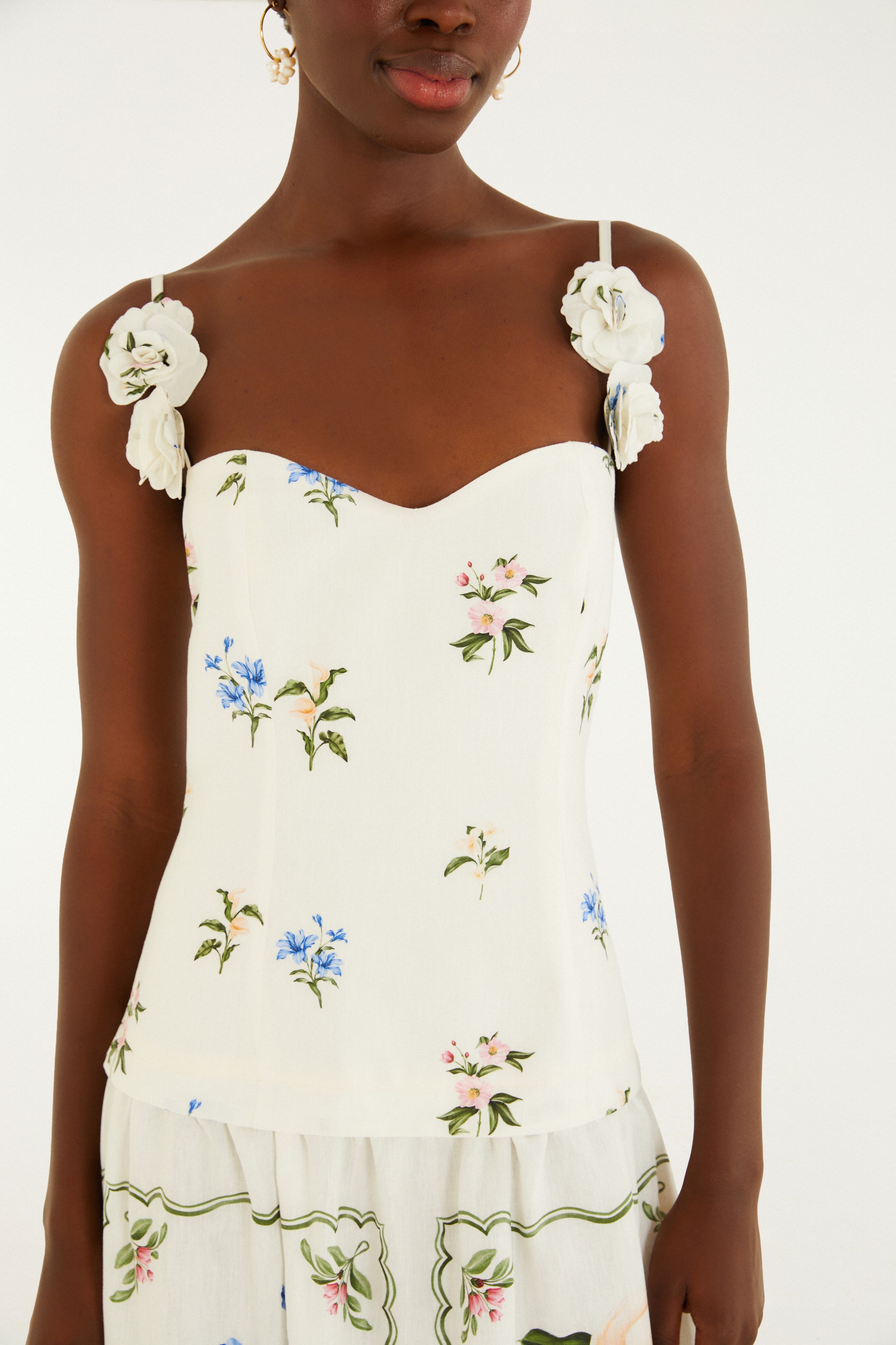 Aquaflora Print Maxi Dress