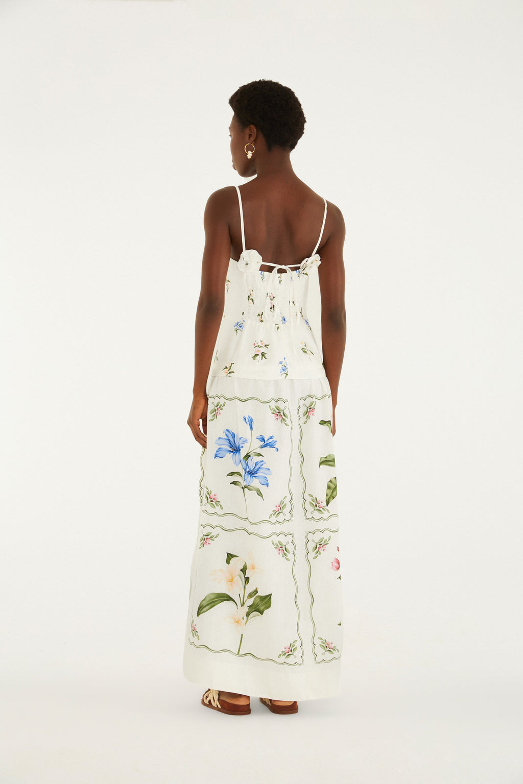 Aquaflora Print Maxi Dress