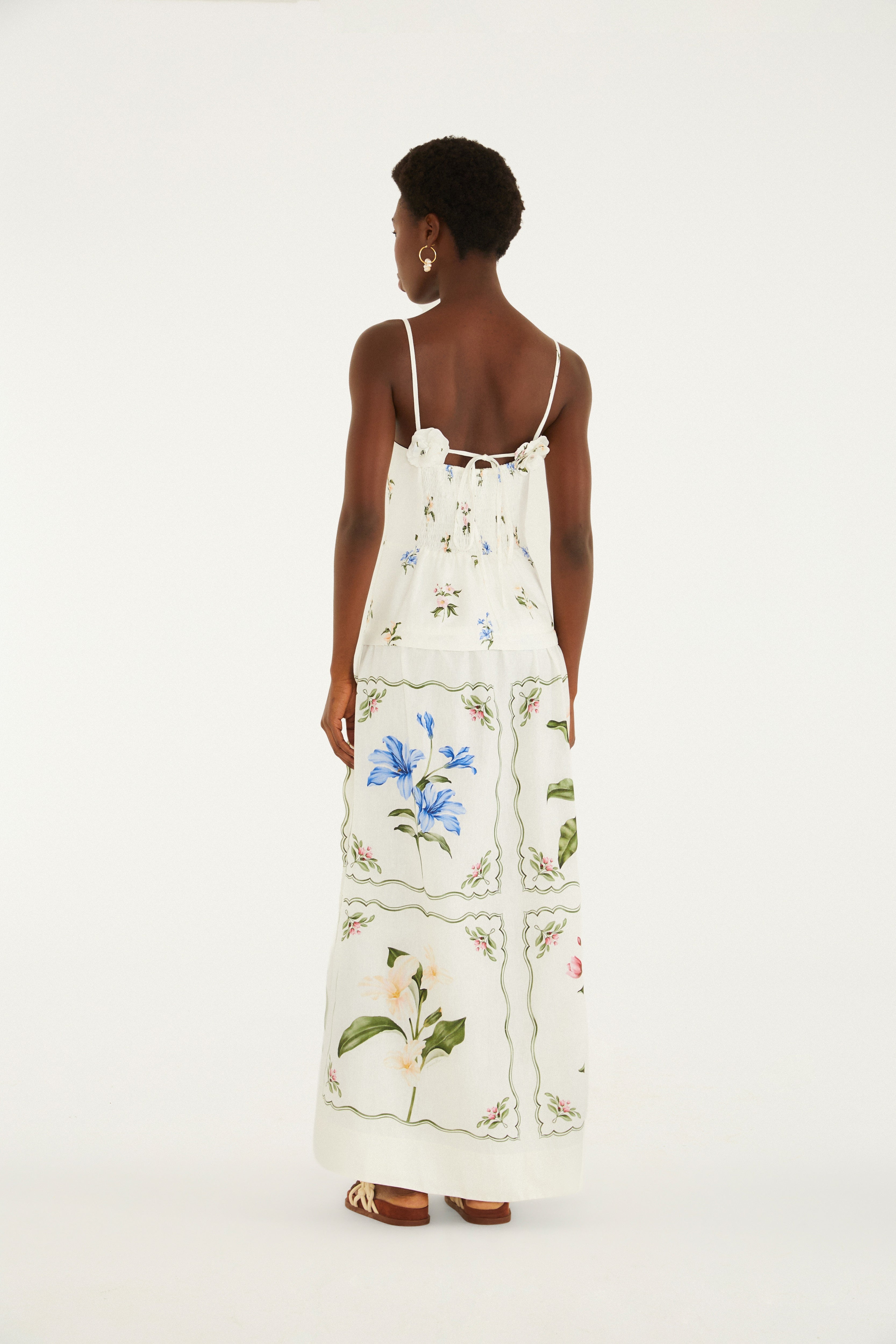 Aquaflora Print Maxi Dress