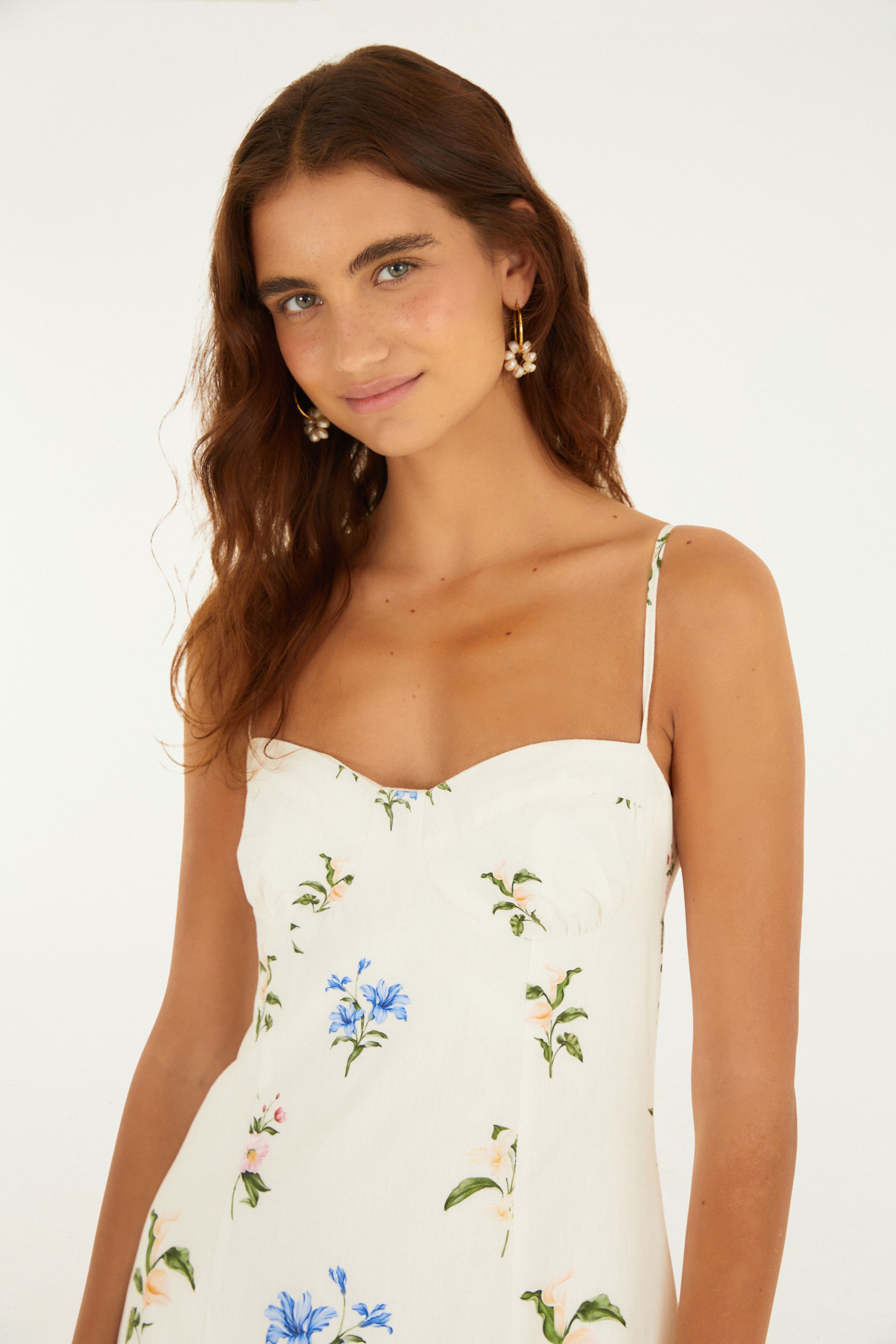 Aquaflora Print Dress