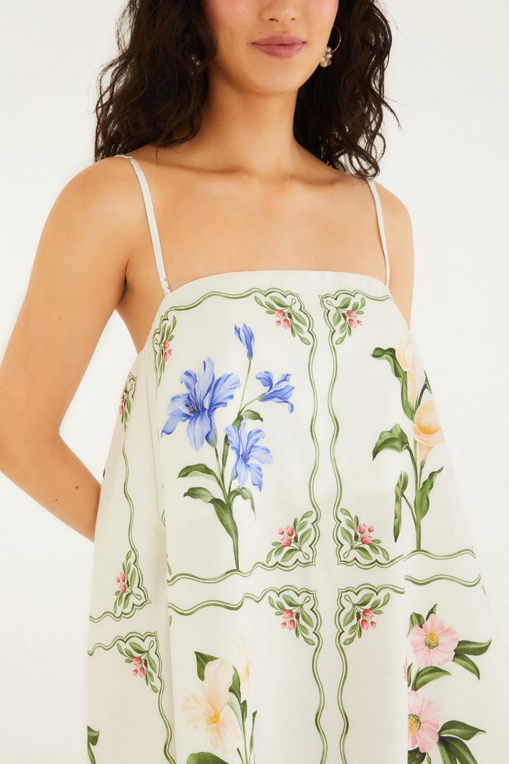 Aquaflora Print Short Dress