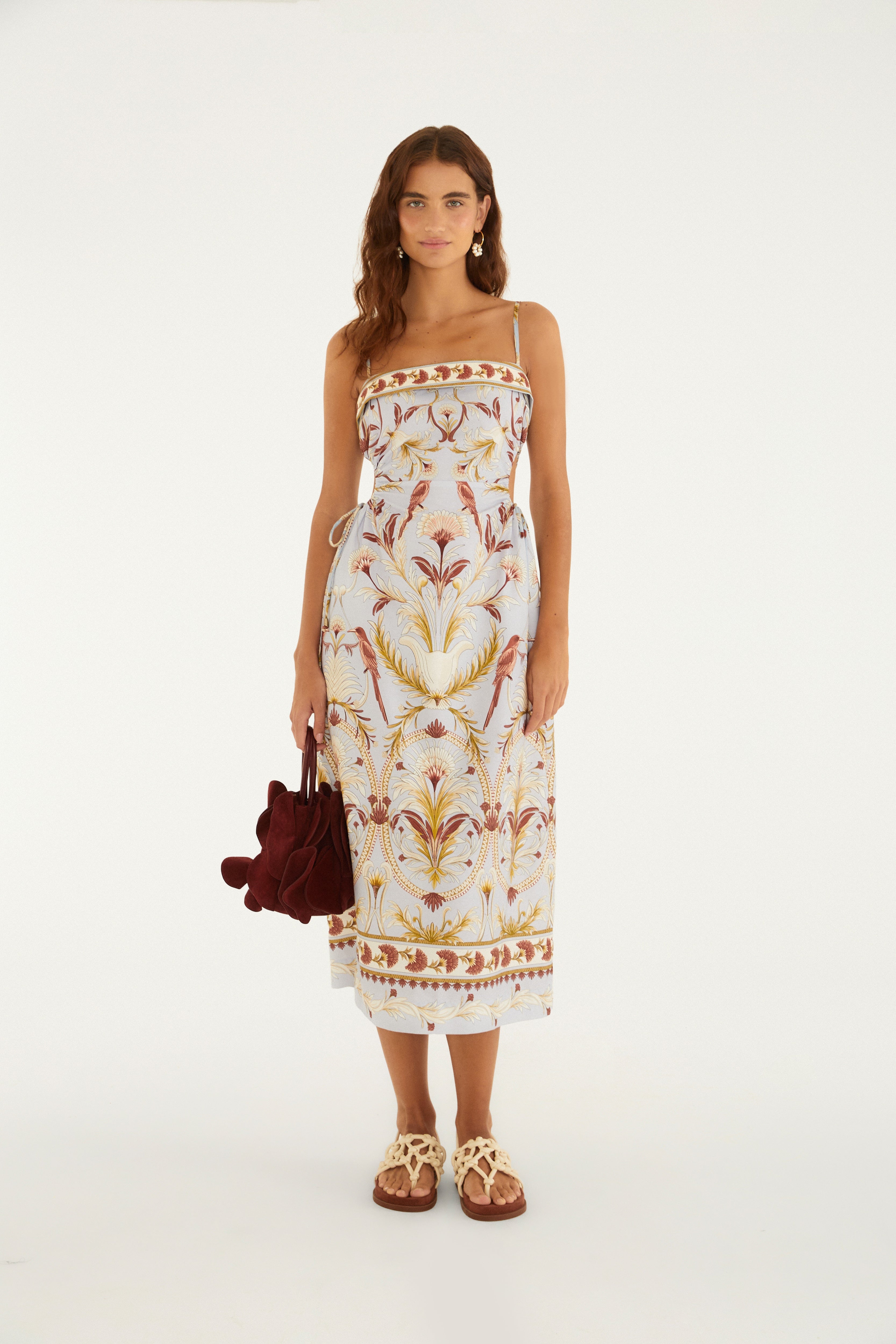 Louise Garden Print Midi Dress