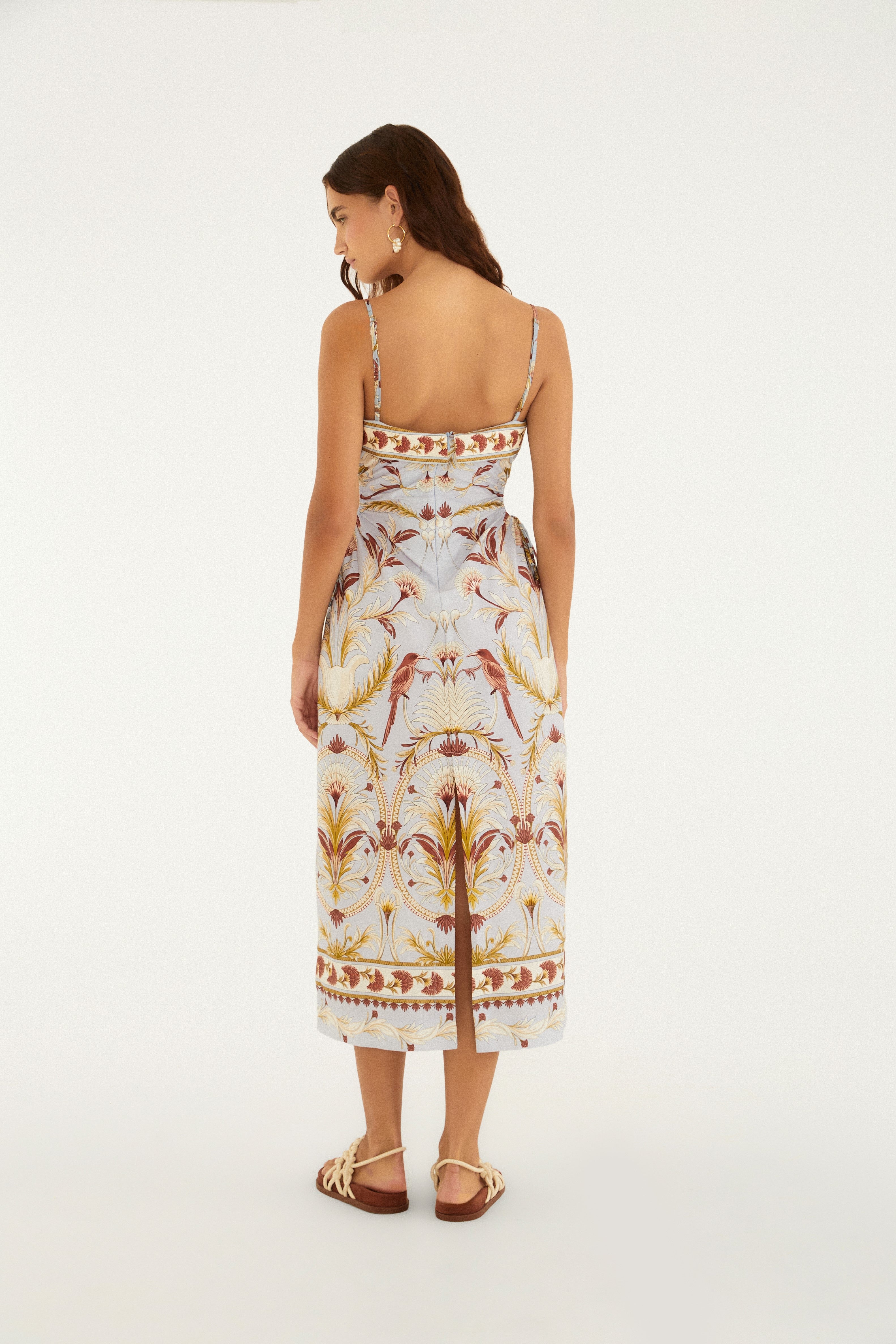 Louise Garden Print Midi Dress