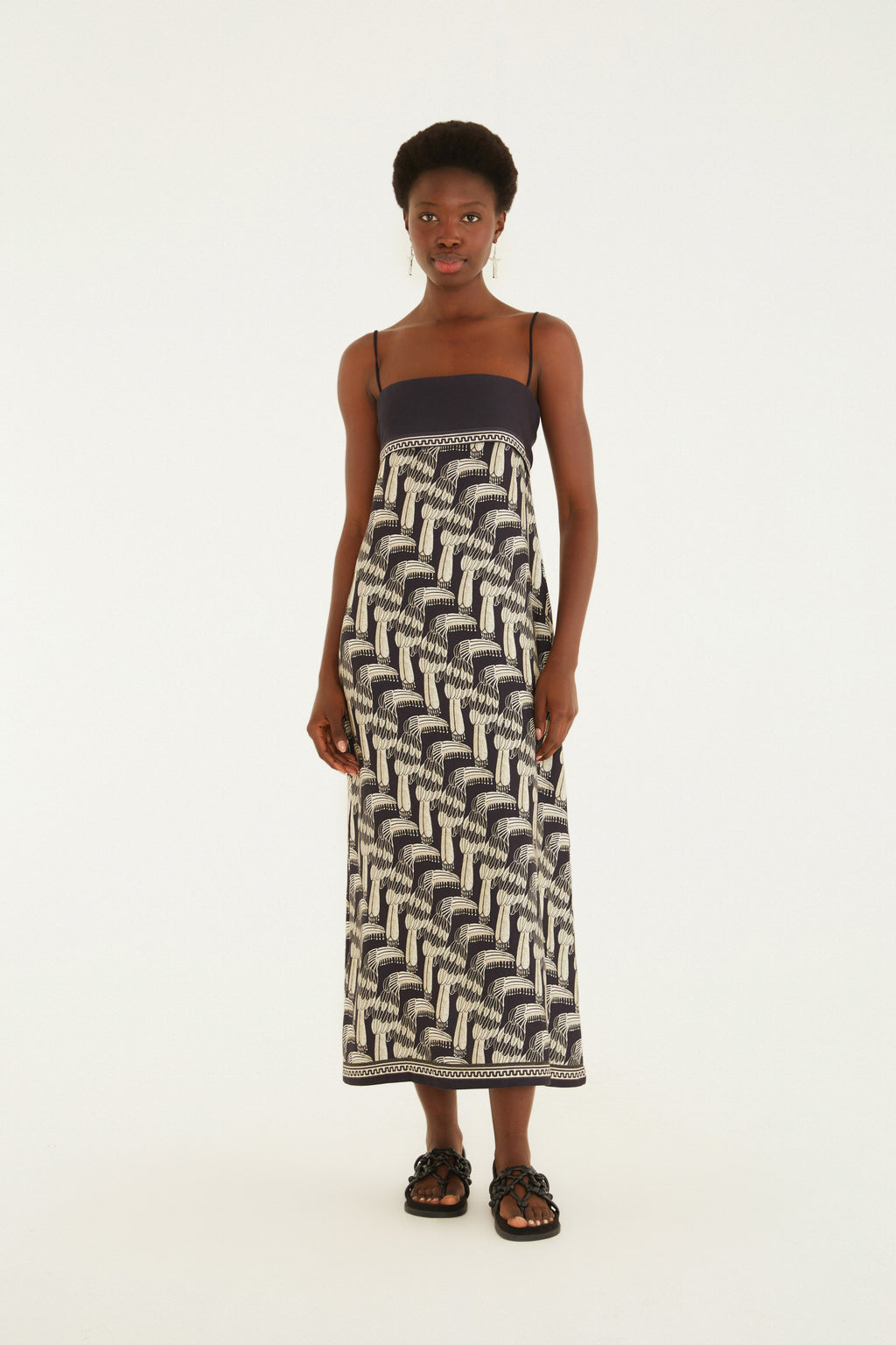 Tucanário Print Cropped Dress