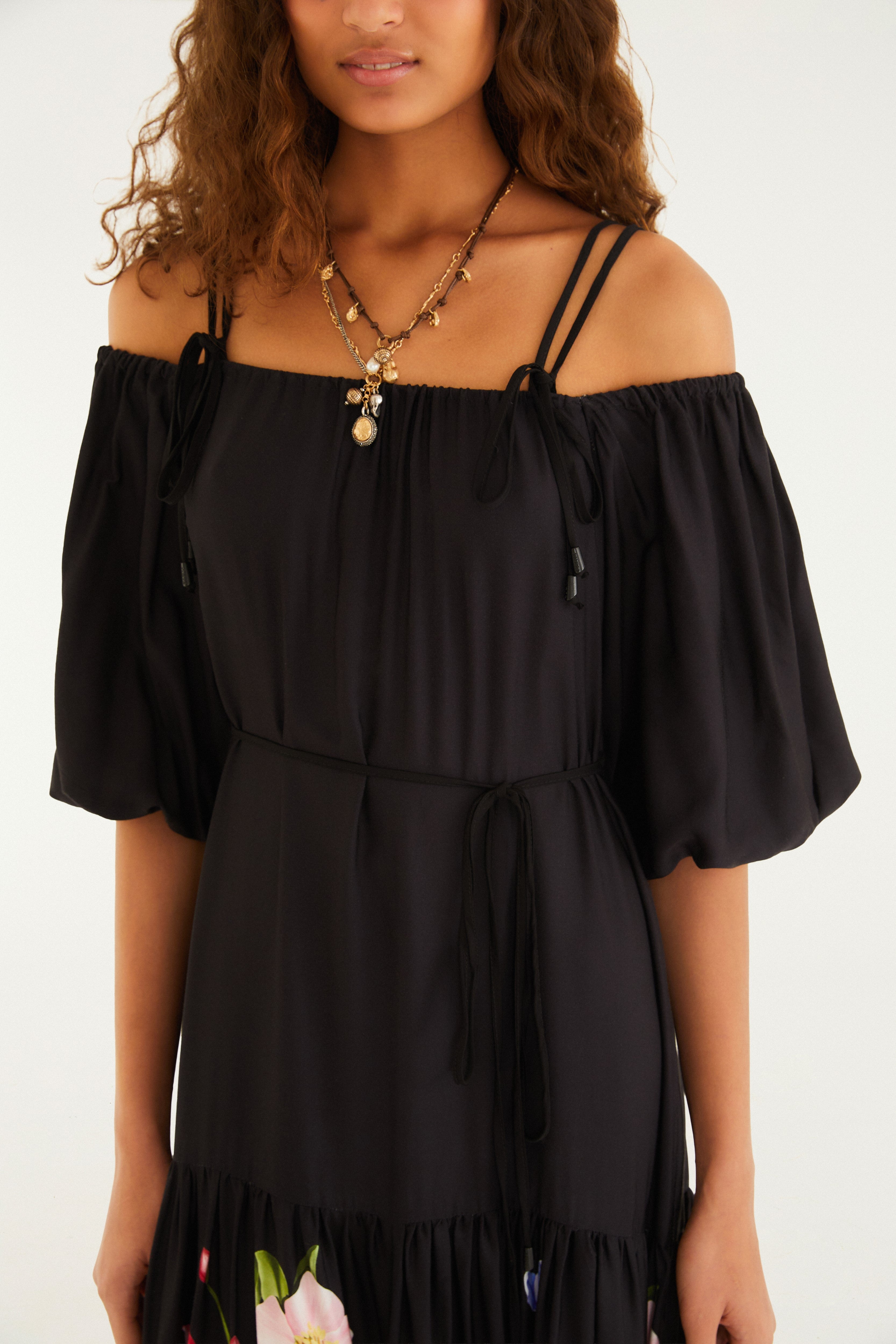 Céu de Flor Print Maxi Dress