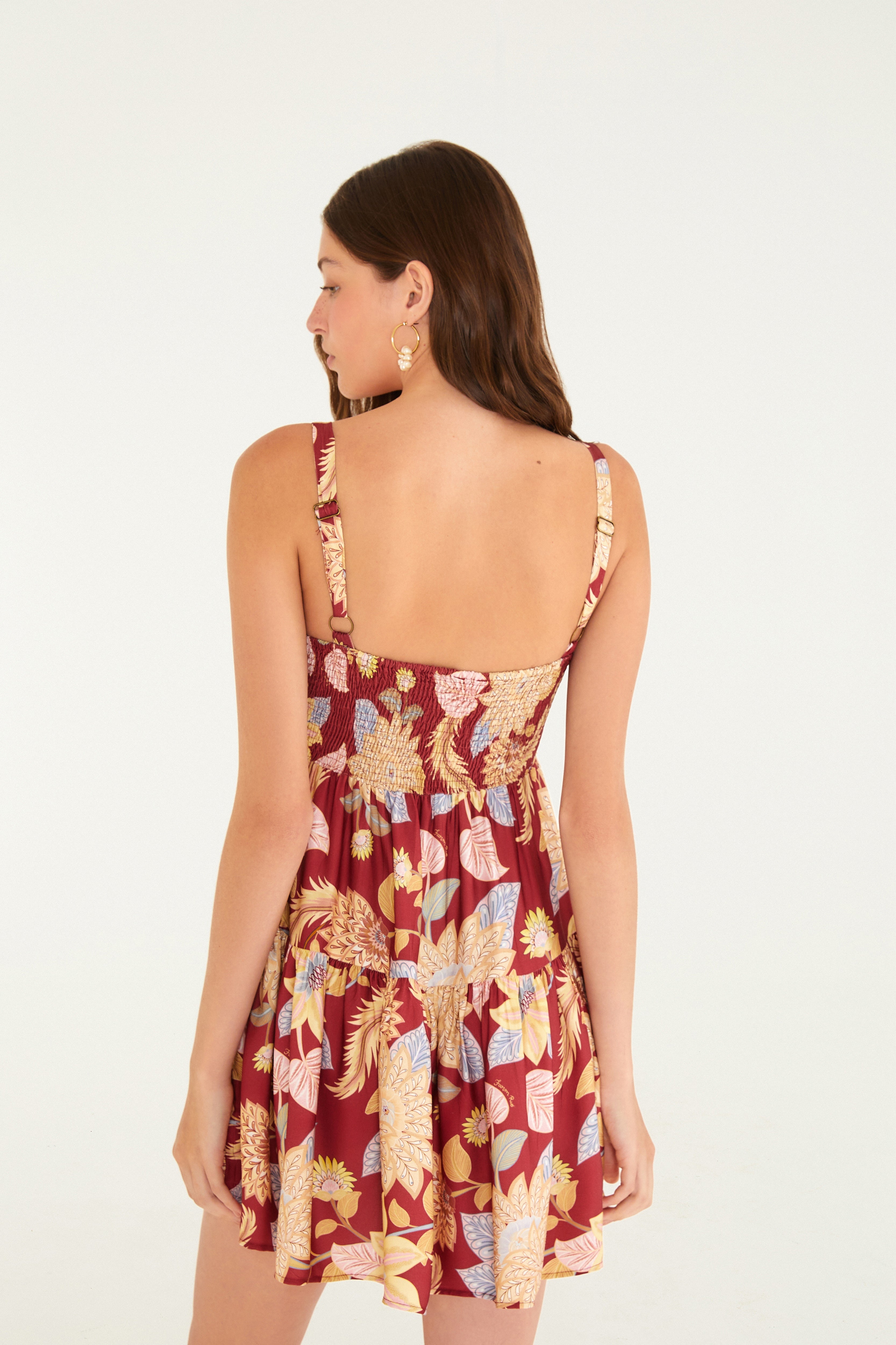 Floral Siena Print Short Dress
