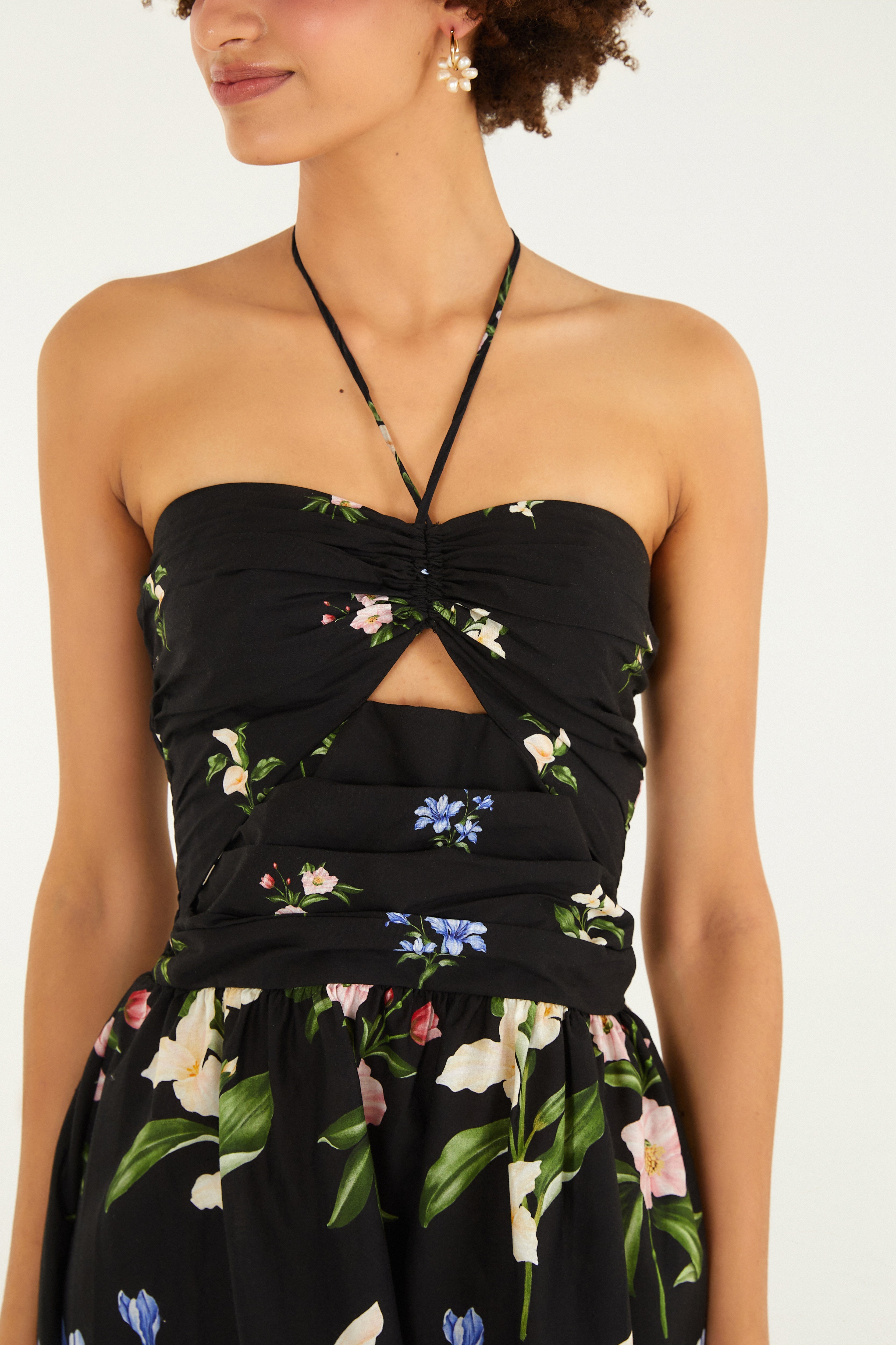 Água de Flor Print Short Dress